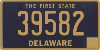 DE license plate 39582