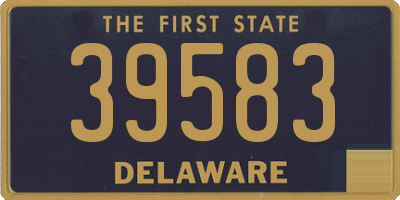 DE license plate 39583