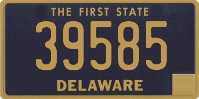DE license plate 39585