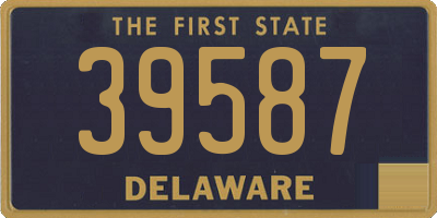 DE license plate 39587