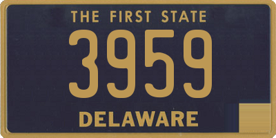 DE license plate 3959