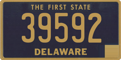 DE license plate 39592