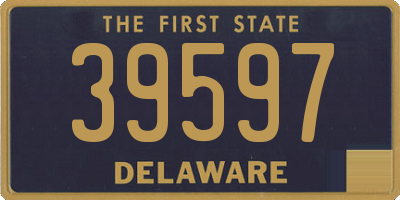 DE license plate 39597