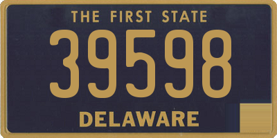 DE license plate 39598