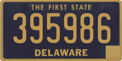 DE license plate 395986
