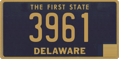 DE license plate 3961