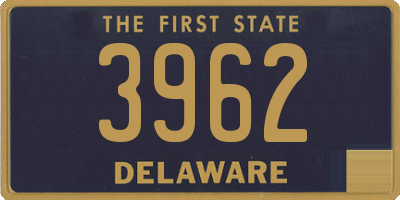 DE license plate 3962