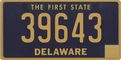 DE license plate 39643