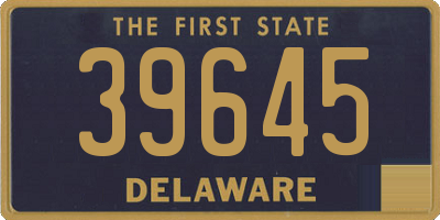 DE license plate 39645