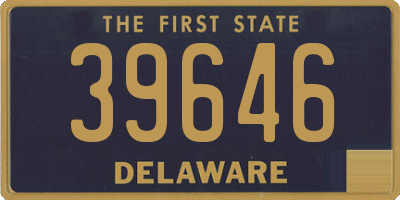 DE license plate 39646