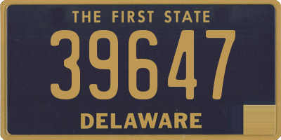 DE license plate 39647