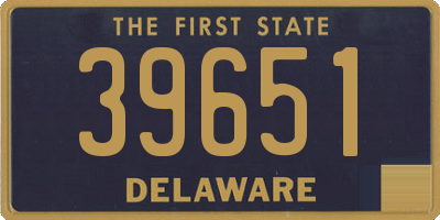 DE license plate 39651