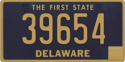 DE license plate 39654