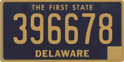 DE license plate 396678