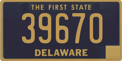 DE license plate 39670