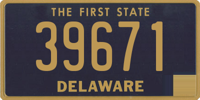 DE license plate 39671