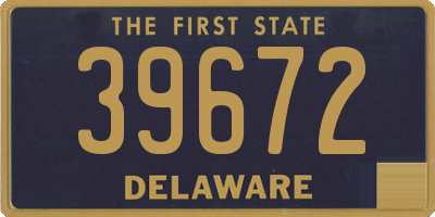 DE license plate 39672