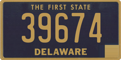 DE license plate 39674