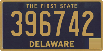 DE license plate 396742