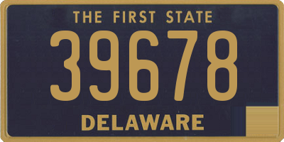 DE license plate 39678