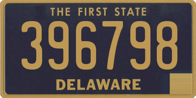 DE license plate 396798