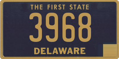 DE license plate 3968