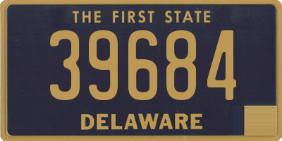 DE license plate 39684