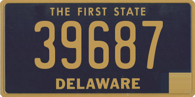 DE license plate 39687