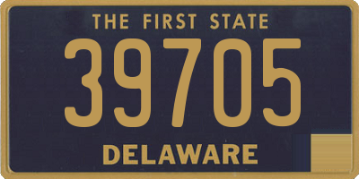 DE license plate 39705