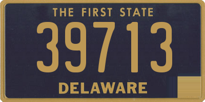 DE license plate 39713