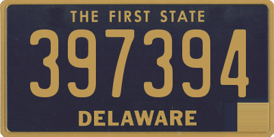 DE license plate 397394