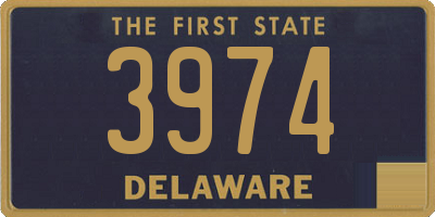 DE license plate 3974