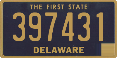 DE license plate 397431