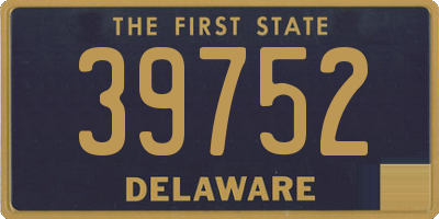 DE license plate 39752