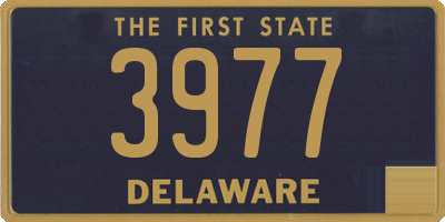 DE license plate 3977