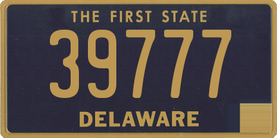 DE license plate 39777