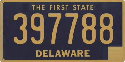 DE license plate 397788