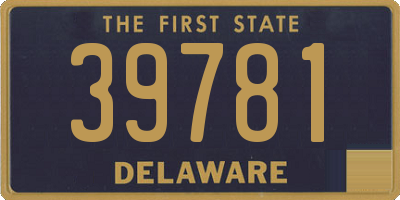 DE license plate 39781