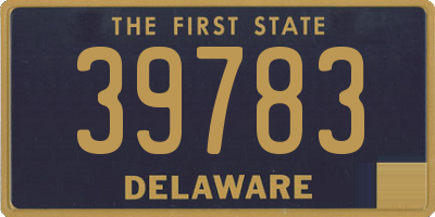 DE license plate 39783