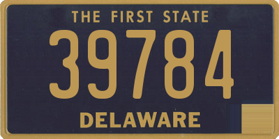 DE license plate 39784