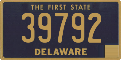 DE license plate 39792