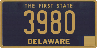 DE license plate 3980