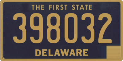 DE license plate 398032