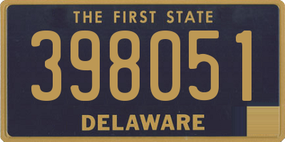 DE license plate 398051