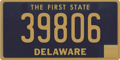 DE license plate 39806