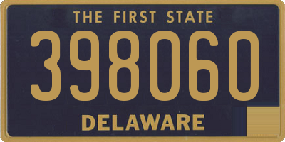 DE license plate 398060