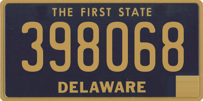 DE license plate 398068