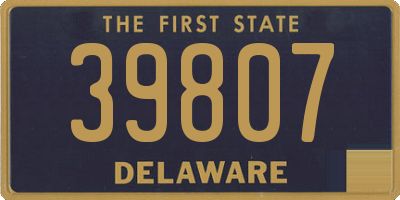 DE license plate 39807