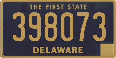 DE license plate 398073