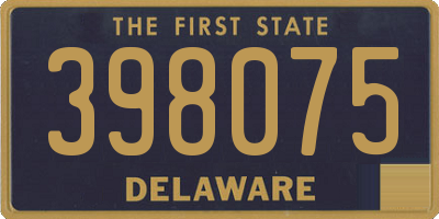 DE license plate 398075